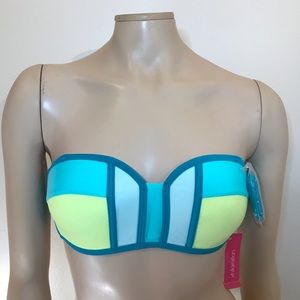 Xhilaration Colorblock Strapless Bikini Top